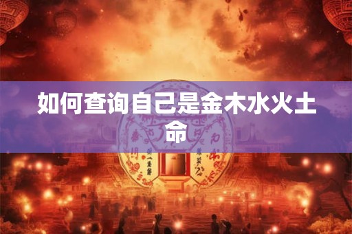 如何查询自己是金木水火土命