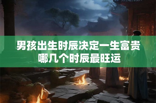 男孩出生时辰决定一生富贵 哪几个时辰最旺运