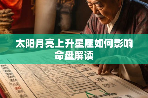太阳月亮上升星座如何影响命盘解读