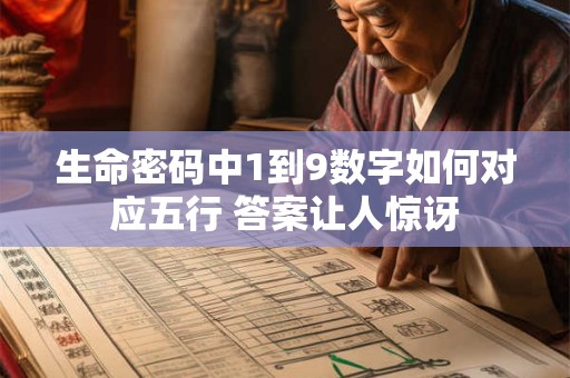 生命密码中1到9数字如何对应五行 答案让人惊讶