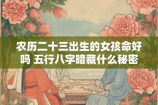农历二十三出生的女孩命好吗 五行八字暗藏什么秘密