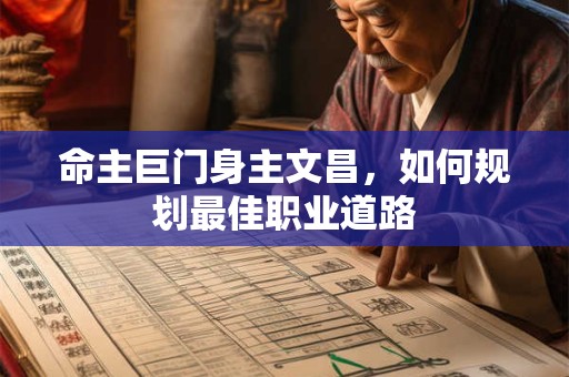 命主巨门身主文昌，如何规划最佳职业道路