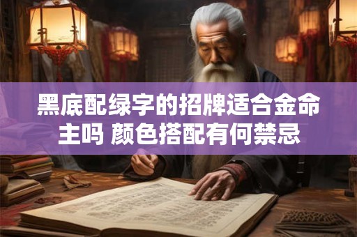 黑底配绿字的招牌适合金命主吗 颜色搭配有何禁忌