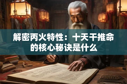 解密丙火特性：十天干推命的核心秘诀是什么