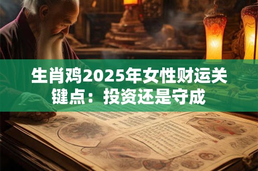 生肖鸡2025年女性财运关键点：投资还是守成