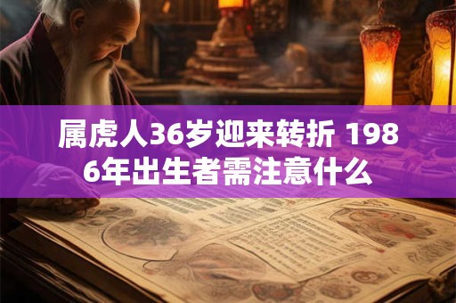属虎人36岁迎来转折 1986年出生者需注意什么