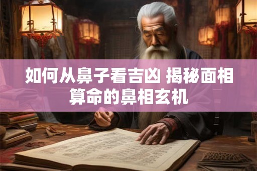 如何从鼻子看吉凶 揭秘面相算命的鼻相玄机