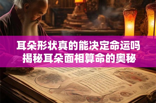 耳朵形状真的能决定命运吗 揭秘耳朵面相算命的奥秘 耳朵形状真的能决定命运吗 揭秘耳朵面相算命的奥秘