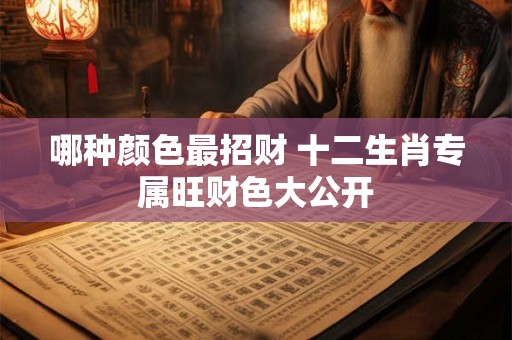 哪种颜色最招财 十二生肖专属旺财色大公开