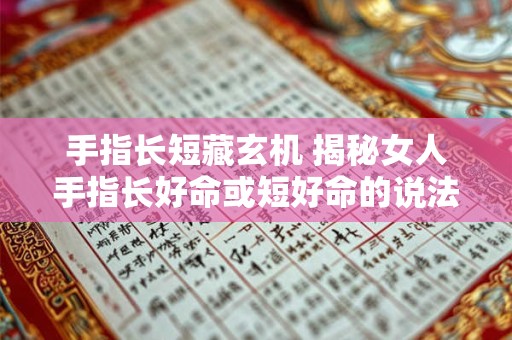手指长短藏玄机 揭秘女人手指长好命或短好命的说法