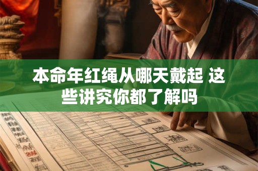 本命年红绳从哪天戴起 这些讲究你都了解吗