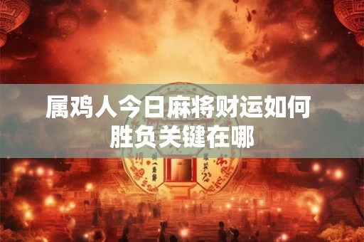 属鸡人今日麻将财运如何 胜负关键在哪