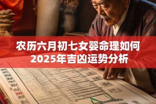农历六月初七女婴命理如何 2025年吉凶运势分析