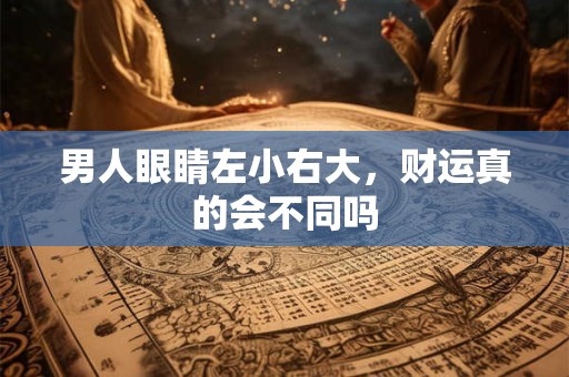 男人眼睛左小右大，财运真的会不同吗