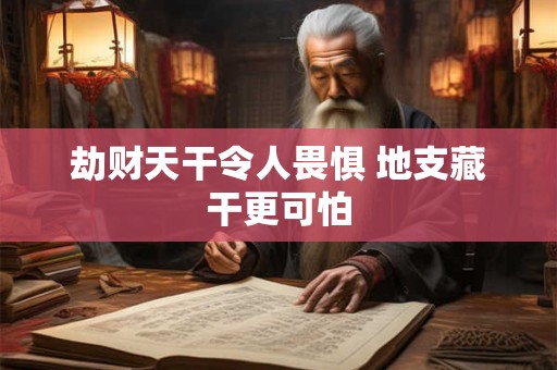 劫财天干令人畏惧 地支藏干更可怕