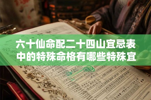 六十仙命配二十四山宜忌表中的特殊命格有哪些特殊宜忌