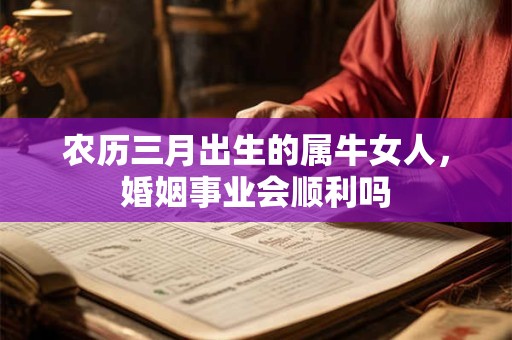 农历三月出生的属牛女人，婚姻事业会顺利吗
