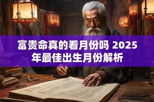 富贵命真的看月份吗 2025年最佳出生月份解析