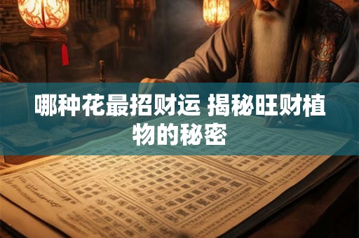哪种花最招财运 揭秘旺财植物的秘密