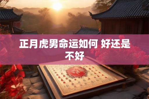 正月虎男命运如何 好还是不好