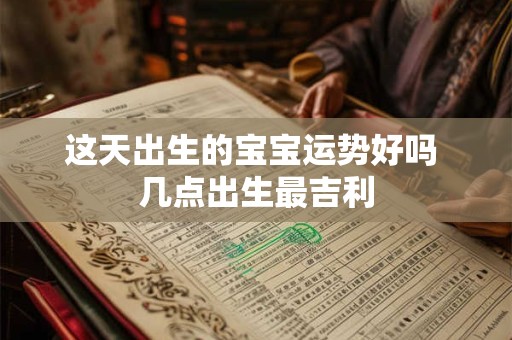 这天出生的宝宝运势好吗 几点出生最吉利