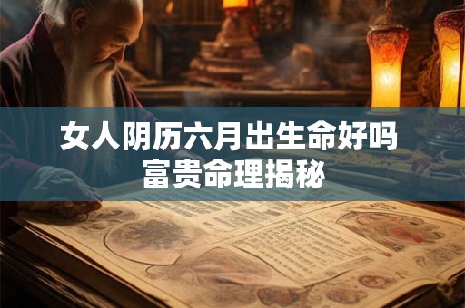 女人阴历六月出生命好吗 富贵命理揭秘