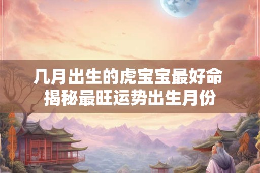 几月出生的虎宝宝最好命 揭秘最旺运势出生月份