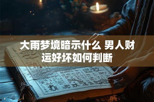 大雨梦境暗示什么 男人财运好坏如何判断