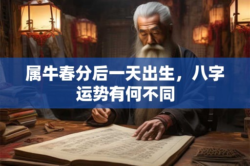 属牛春分后一天出生，八字运势有何不同
