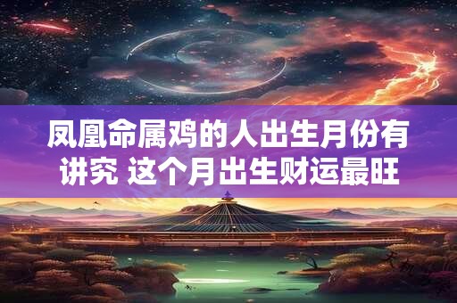 凤凰命属鸡的人出生月份有讲究 这个月出生财运最旺