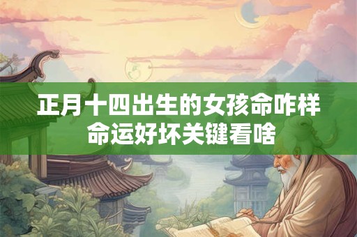 正月十四出生的女孩命咋样 命运好坏关键看啥
