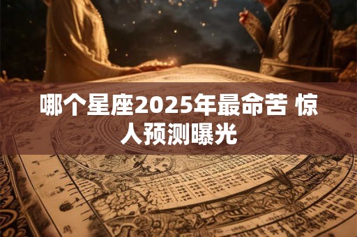 哪个星座2025年最命苦 惊人预测曝光