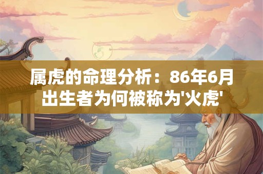 属虎的命理分析：86年6月出生者为何被称为'火虎'