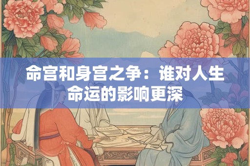 命宫和身宫之争：谁对人生命运的影响更深