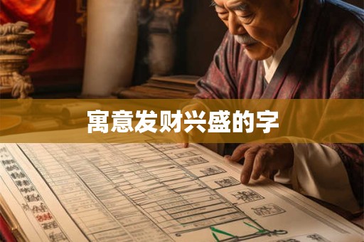 寓意发财兴盛的字