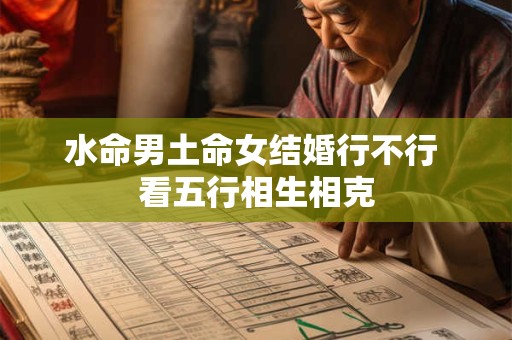 水命男土命女结婚行不行 看五行相生相克