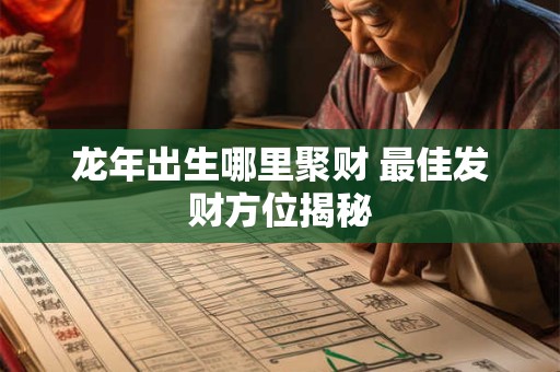龙年出生哪里聚财 最佳发财方位揭秘
