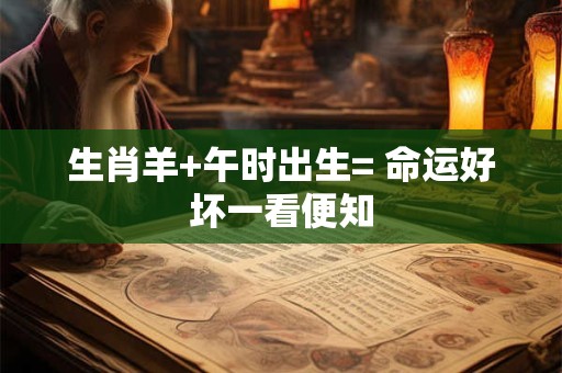 详细阅读:生肖羊+午时出生= 命运好坏一看便知 生肖羊+午时出生= 命运好坏一看便知