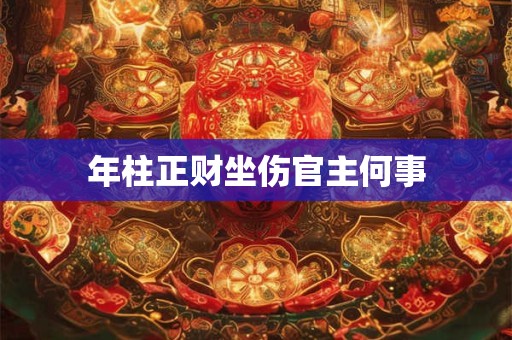 年柱正财坐伤官主何事
