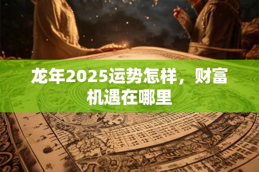 龙年2025运势怎样，财富机遇在哪里