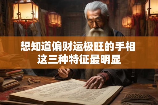 想知道偏财运极旺的手相 这三种特征最明显
