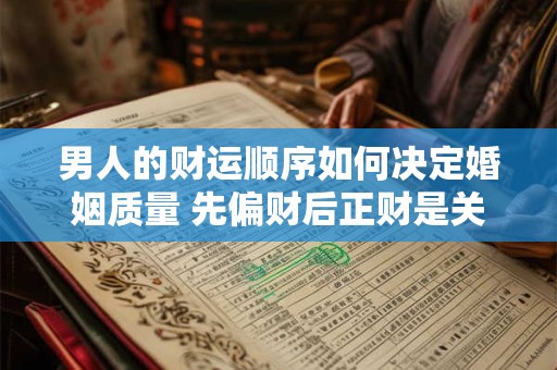 男人的财运顺序如何决定婚姻质量 先偏财后正财是关键