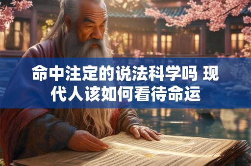 命中注定的说法科学吗 现代人该如何看待命运