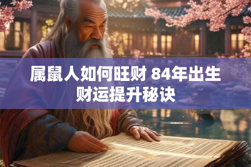 属鼠人如何旺财 84年出生财运提升秘诀