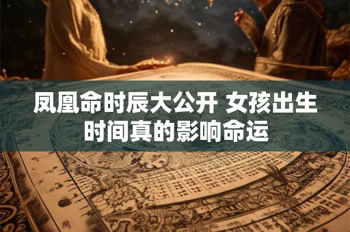 凤凰命时辰大公开 女孩出生时间真的影响命运