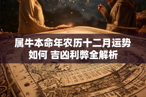 属牛本命年农历十二月运势如何 吉凶利弊全解析