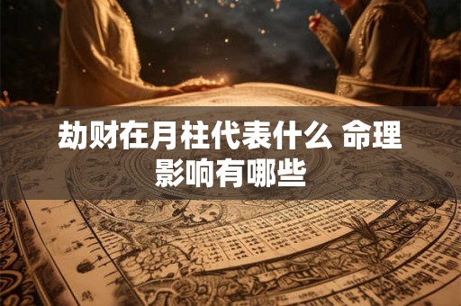 劫财在月柱代表什么 命理影响有哪些