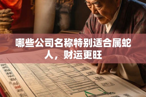 哪些公司名称特别适合属蛇人，财运更旺