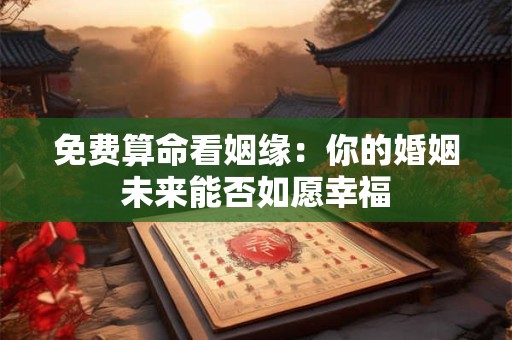 免费算命看姻缘：你的婚姻未来能否如愿幸福
