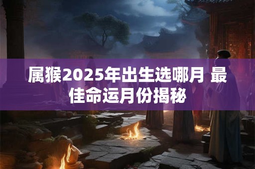 属猴2025年出生选哪月 最佳命运月份揭秘